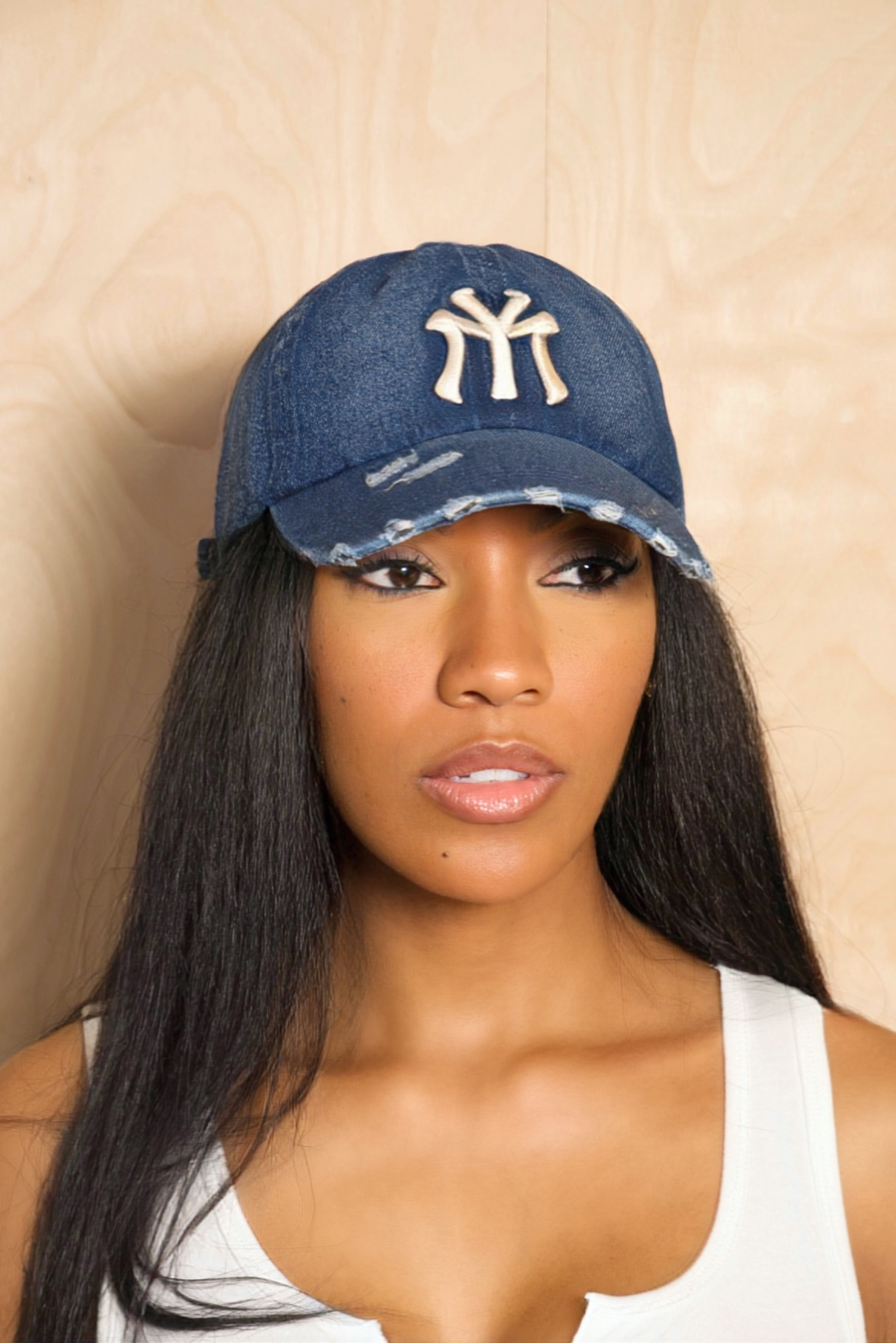 Medium wash denim yankee hat | Shopiammi.com – iAMMI