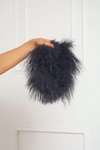 Black small Genuine Mongolian Fur Chain purse