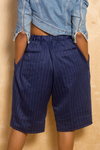 *Blue pinstripe slack shorts (S/M) - FINAL SALE