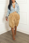 Light dirty Denim Asymmetrical Jean jacket