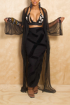 African Heritage Black denim bralette