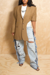 *Peanut Butter Cut out Blazer (L/XL) - FINAL SALE