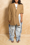 *Peanut Butter Cut out Blazer (L/XL) - FINAL SALE