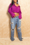 Medium washed Painted Distressed Ripped Levi jeans