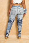 *Knee High Denim Patchwork Leg Warmers - FINAL SALE