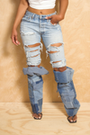 *Calf Length Denim Work leg warmers - FINAL SALE