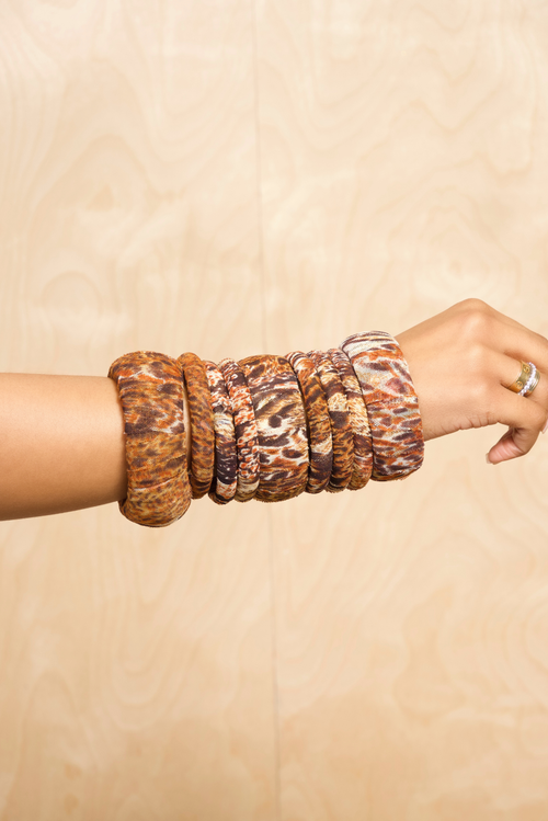 Wild Authenticity Animal print 9 stack bangles