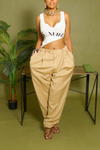 Camel Khaki jogger slacks