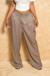 *Silky Gray Relaxed wide leg slacks (S/M) - FINAL SALE