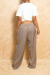 *Silky Gray Relaxed wide leg slacks (S/M) - FINAL SALE