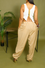 Camel Khaki jogger slacks