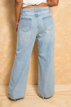 *Light Wide Leg Holey Jeans (5/6) - FINAL SALE