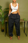 Black jogger slacks