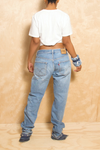 *Blue Denim Light Distressed Jeans (34) - FINAL SALE