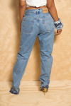 *Light Distressed Blue Denim Jeans (30-) - FINAL SALE