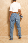 *Light Distressed Blue Denim Jeans (30-) - FINAL SALE