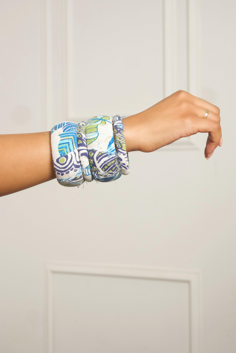 Tropical Pattern Bangles 4 Stack