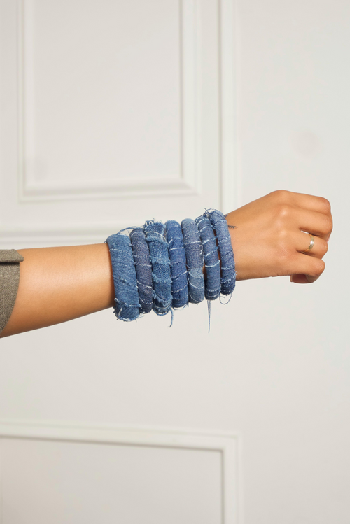 Denim on Denim Bangles 7 Stack