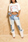 *Budweiser upcycled Crop top Graphic Tee M/L FINAL SALE