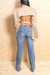 Tan Backless Belted Blazer