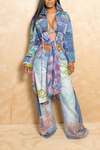 *Tropical Pattern print kimono