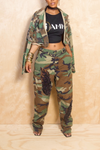 Woodland Camo Embellished Pants