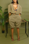 Light tan short sleeve Bermuda short set