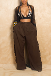 African Heritage Black denim bralette
