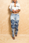 *Knee High Denim Patchwork Leg Warmers - FINAL SALE