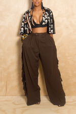 African Heritage Black denim bralette