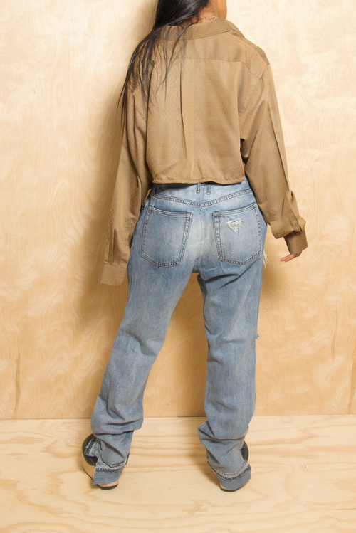 *Light Washed Denim Distressed Vintage jeans (36) 9/10 FINAL SALE