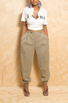 *Sage Tan Jogger Slacks (XS/S) - FINAL SALE