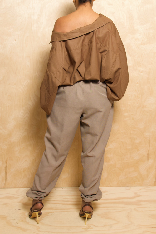 *Light brown houndstooth elastic jogger slacks (XS/S)