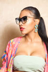 *Black Cat-Eye Gradient Sunglasses FINAL SALE