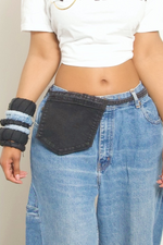 Vintage Black Fanny Pack belt #22