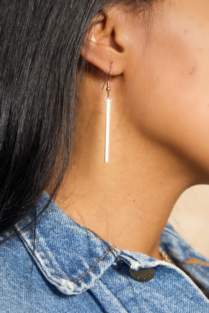 Gold Stick Earrings- FINAL SALE
