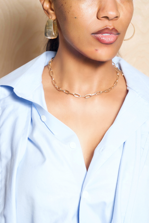 *Paperclip Gold Necklace