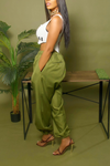 Olive Green jogger slacks