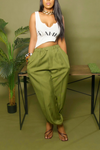 Olive Green jogger slacks