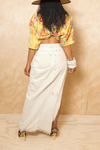 Tan Denim vintage wrap skirt (S)