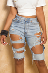 *Crazy wicked light denim Bermuda shorts (30-3/4) - FINAL SALE