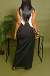 Black Slacks Wrap Skirt