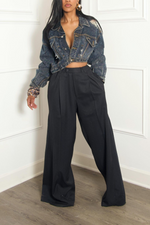 Black widely vintage slacks  vintage (S/M)