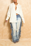 *Dirty Bleached Fringe Jeans (One of One) (31-3/4) - FINAL SALE