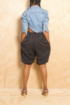*Ashy black Bermuda shorts (S/M) - FINAL SALE
