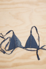 Medium Dark lined Denim bralette (Small)