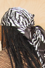 Black and white Zebra hand band scarf