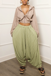 *Resort luxury Tea Green joggers