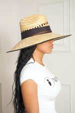 Big Straw Hat w/Black edge