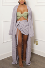 Sage Gray Resort Mini wrap skirt